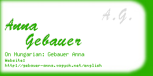 anna gebauer business card